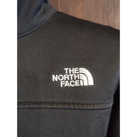 The North Face Womens Medium Soft Shell Softshell Black Jacket Windwall Full Zip - Picture 3 of 7